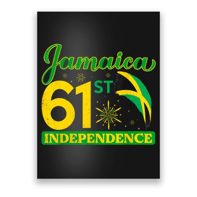Jamaica 61st Independence Day Celebration Jamaican Flag Poster