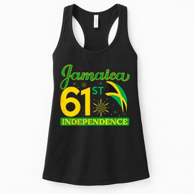 Jamaica 61st Independence Day Celebration Jamaican Flag Womens Tank Top