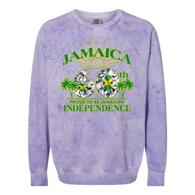 Jamaica 60th Independence Proud To Be Jamaican Colorblast Crewneck Sweatshirt