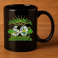 Jamaica 60th Independence Proud To Be Jamaican 11oz C Handle Ceramic Mug