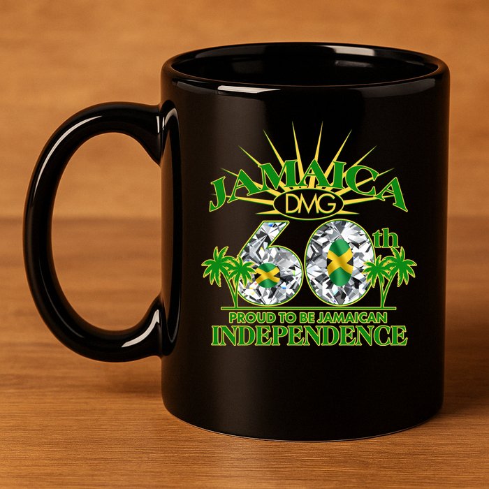 Jamaica 60th Independence Proud To Be Jamaican 11oz C Handle Ceramic Mug