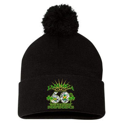 Jamaica 60th Independence Proud To Be Jamaican Pom Pom 12in Knit Beanie