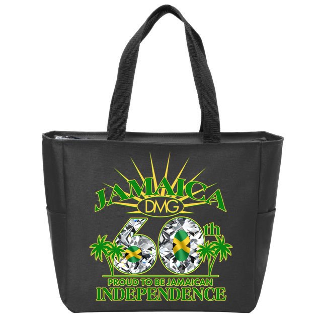 Jamaica 60th Independence Proud To Be Jamaican Zip Tote Bag