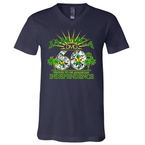 Jamaica 60th Independence Proud To Be Jamaican V-Neck T-Shirt