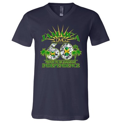 Jamaica 60th Independence Proud To Be Jamaican V-Neck T-Shirt