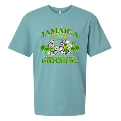 Jamaica 60th Independence Proud To Be Jamaican Sueded Cloud Jersey T-Shirt