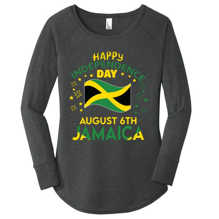 Jamaica 62nd Independence Day Jamaican Pride Jamaica Flag Women's Perfect Tri Tunic Long Sleeve Shirt