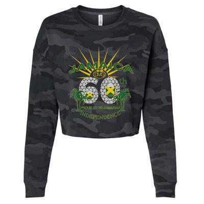 Jamaica 60th Independence Proud To Be Jamaican Cropped Pullover Crew