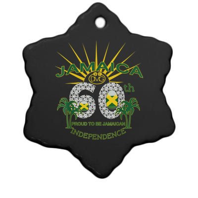 Jamaica 60th Independence Proud To Be Jamaican Ceramic Star Ornament