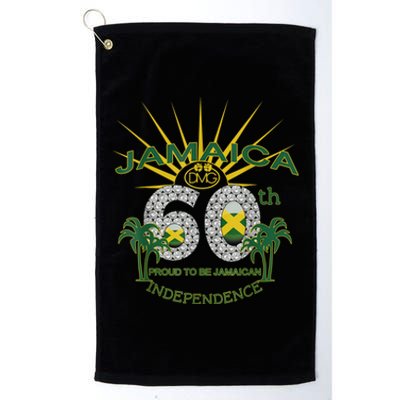 Jamaica 60th Independence Proud To Be Jamaican Platinum Collection Golf Towel