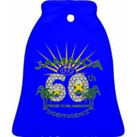 Jamaica 60th Independence Proud To Be Jamaican Ceramic Bell Ornament