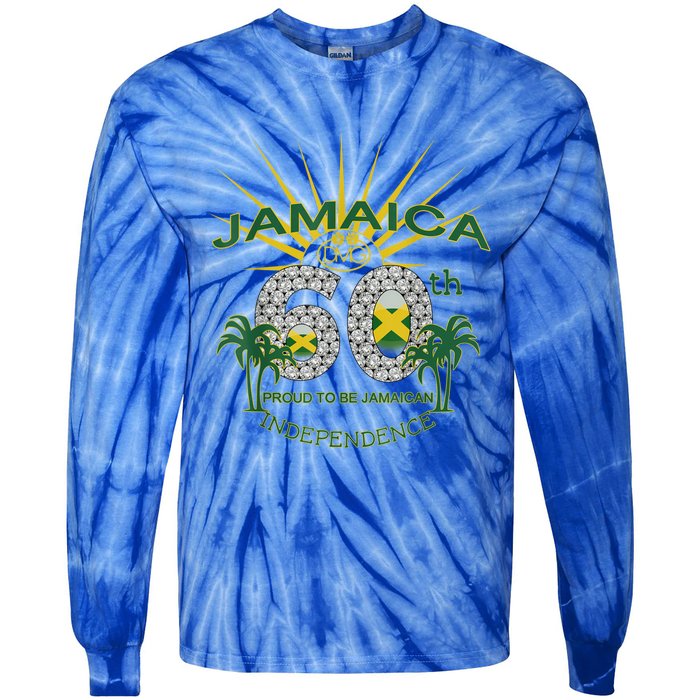 Jamaica 60th Independence Proud To Be Jamaican Tie-Dye Long Sleeve Shirt