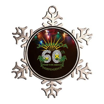 Jamaica 60th Independence Proud To Be Jamaican Metallic Star Ornament