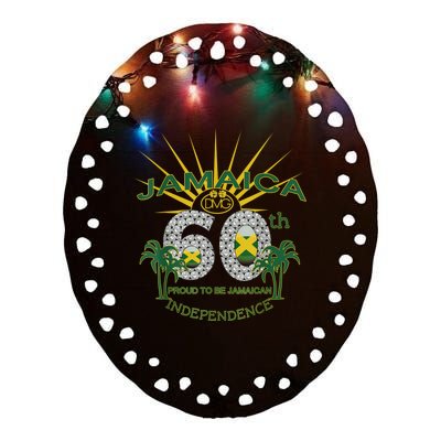 Jamaica 60th Independence Proud To Be Jamaican Ceramic Oval Ornament