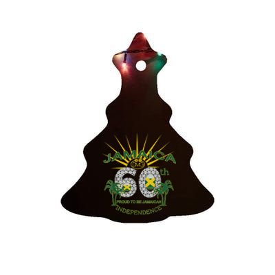 Jamaica 60th Independence Proud To Be Jamaican Ceramic Tree Ornament