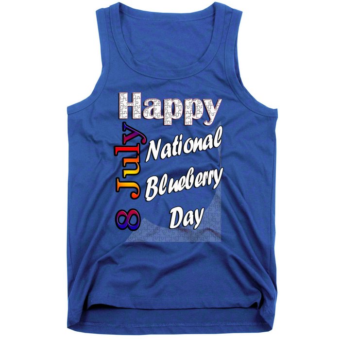 July 8th National Blueberry Day T Fun Idea Gift Tank Top