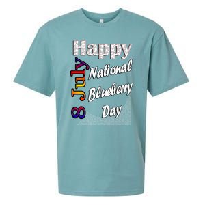 July 8th National Blueberry Day T Fun Idea Gift Sueded Cloud Jersey T-Shirt