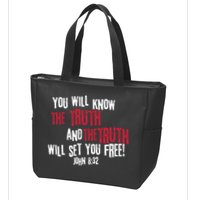 John 8:32 The Truth Will Set You Free Zip Tote Bag