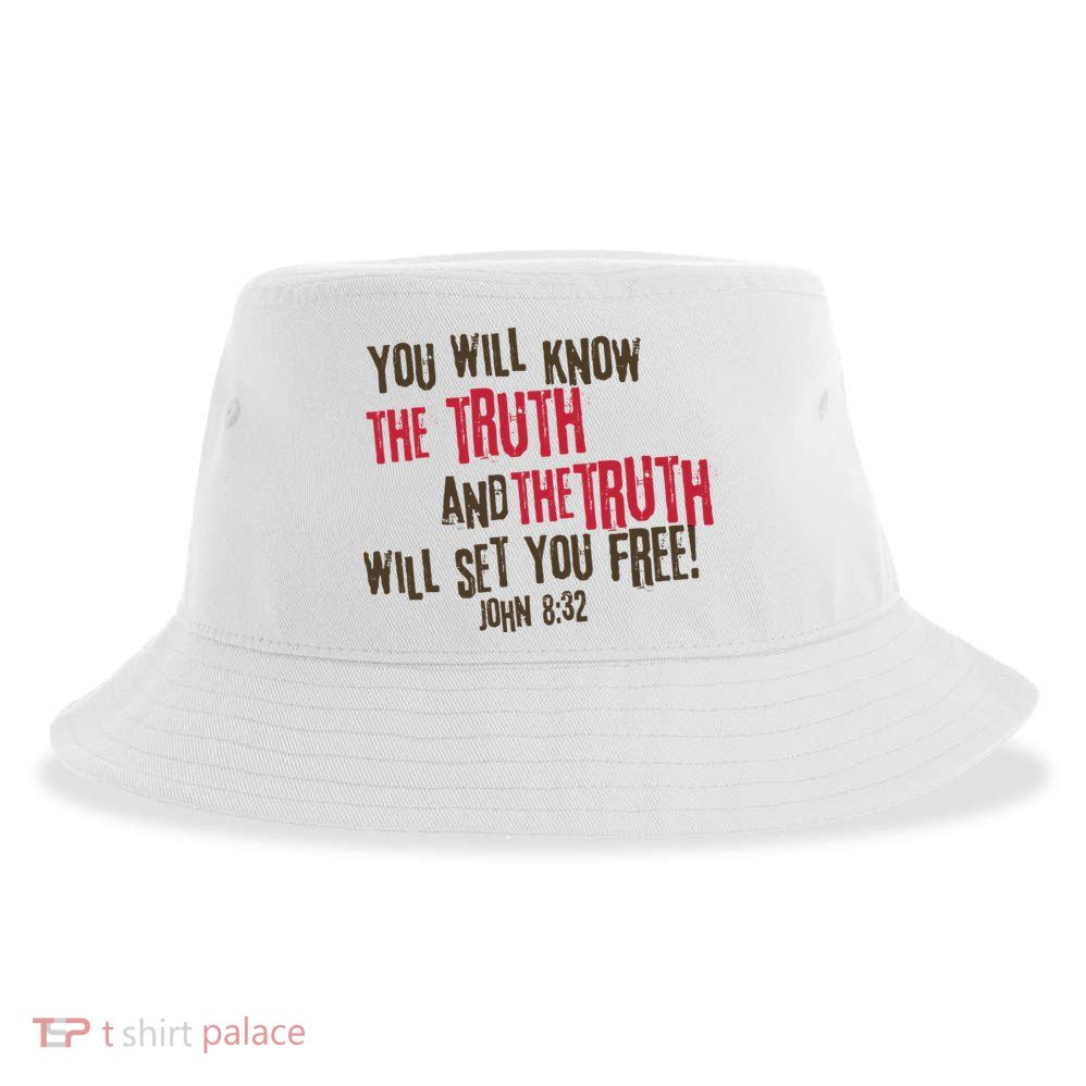 John 8:32 The Truth Will Set You Free Sustainable Bucket Hat