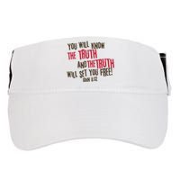 John 8:32 The Truth Will Set You Free Adult Drive Performance Visor