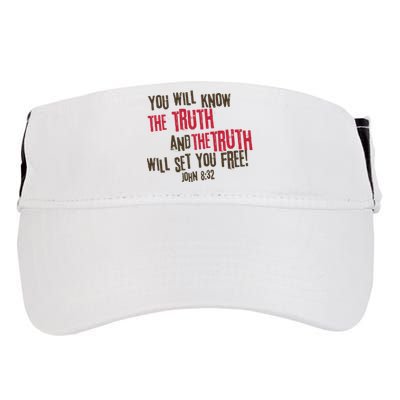 John 8:32 The Truth Will Set You Free Adult Drive Performance Visor