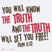 John 8:32 The Truth Will Set You Free Flat Bill Trucker Hat