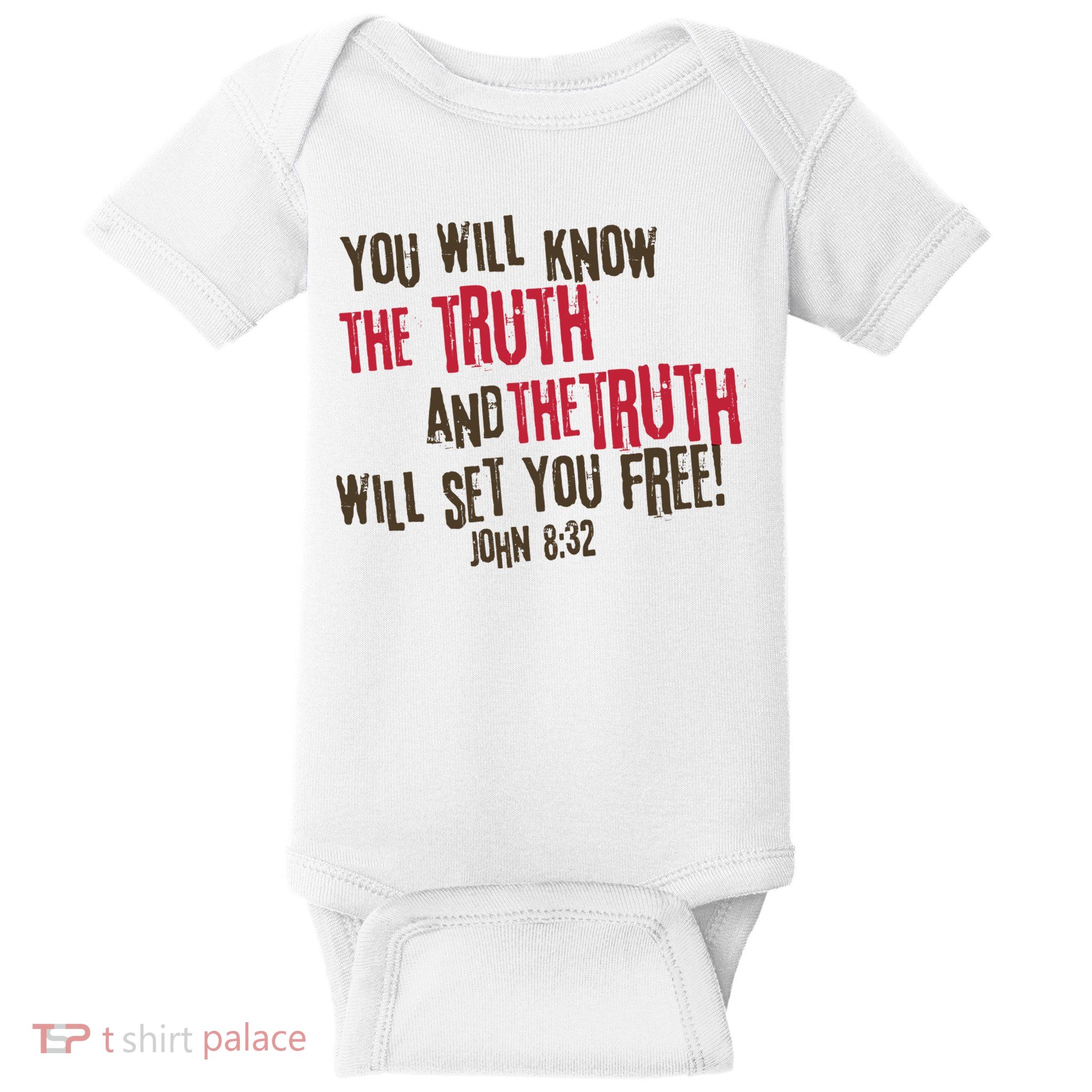 John 8:32 The Truth Will Set You Free Baby Bodysuit
