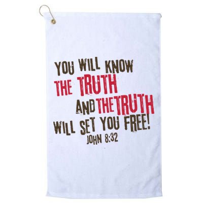 John 8:32 The Truth Will Set You Free Golf Towel