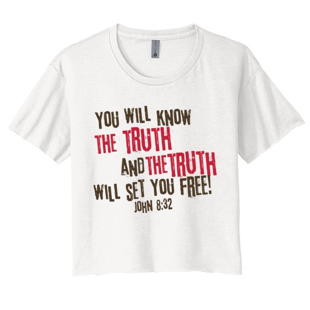 John 8:32 The Truth Will Set You Free Crop Top