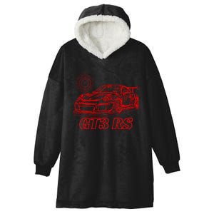 Jdm 90s Japan Motorsport Car Schematic Gt3 Rs Tech Jdm Lover Gift Hooded Wearable Blanket