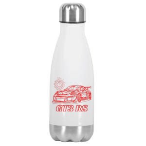 Jdm 90s Japan Motorsport Car Schematic Gt3 Rs Tech Jdm Lover Gift Stainless Steel Insulated Water Bottle