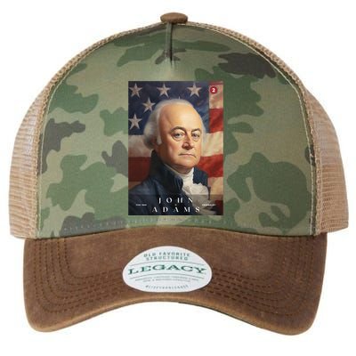 John Adams 2nd President Of The United States Portrait Legacy Tie Dye Trucker Hat
