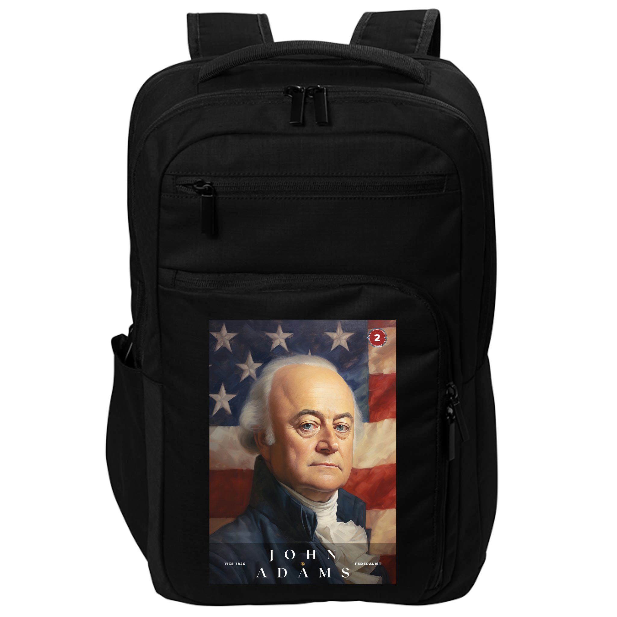 John Adams 2nd President Of The United States Portrait Impact Tech Backpack