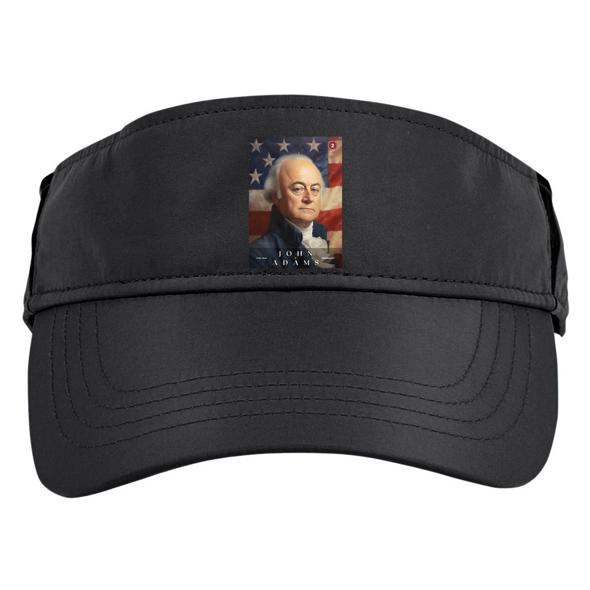 John Adams 2nd President Of The United States Portrait Adult Drive Performance Visor