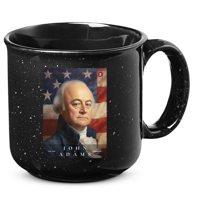 John Adams 2nd President Of The United States Portrait 15oz Campfire Ceramic Mug