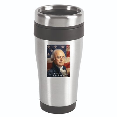 John Adams 2nd President Of The United States Portrait 16oz Travel Tumbler