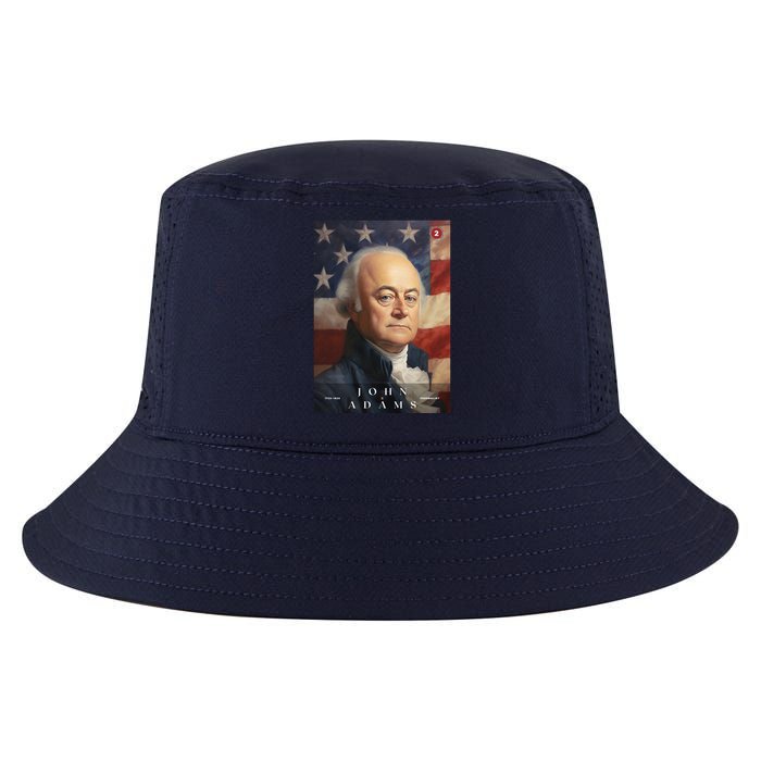 John Adams 2nd President Of The United States Portrait Cool Comfort Performance Bucket Hat