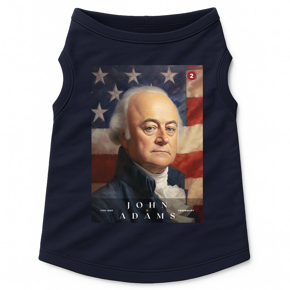 John Adams 2nd President Of The United States Portrait Doggie Tank