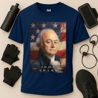 John Adams 2nd President Of The United States Portrait Cooling Performance Crew T-Shirt