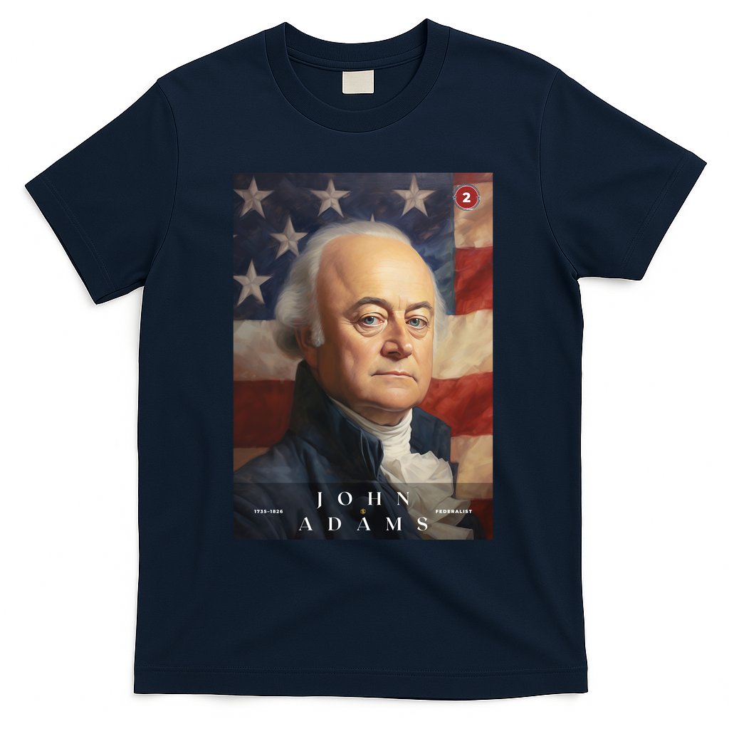 John Adams 2nd President Of The United States Portrait T-Shirt