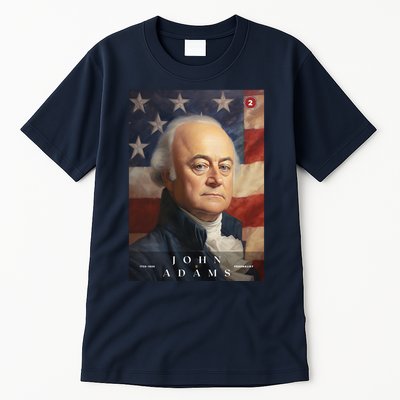 John Adams 2nd President Of The United States Portrait Tall T-Shirt