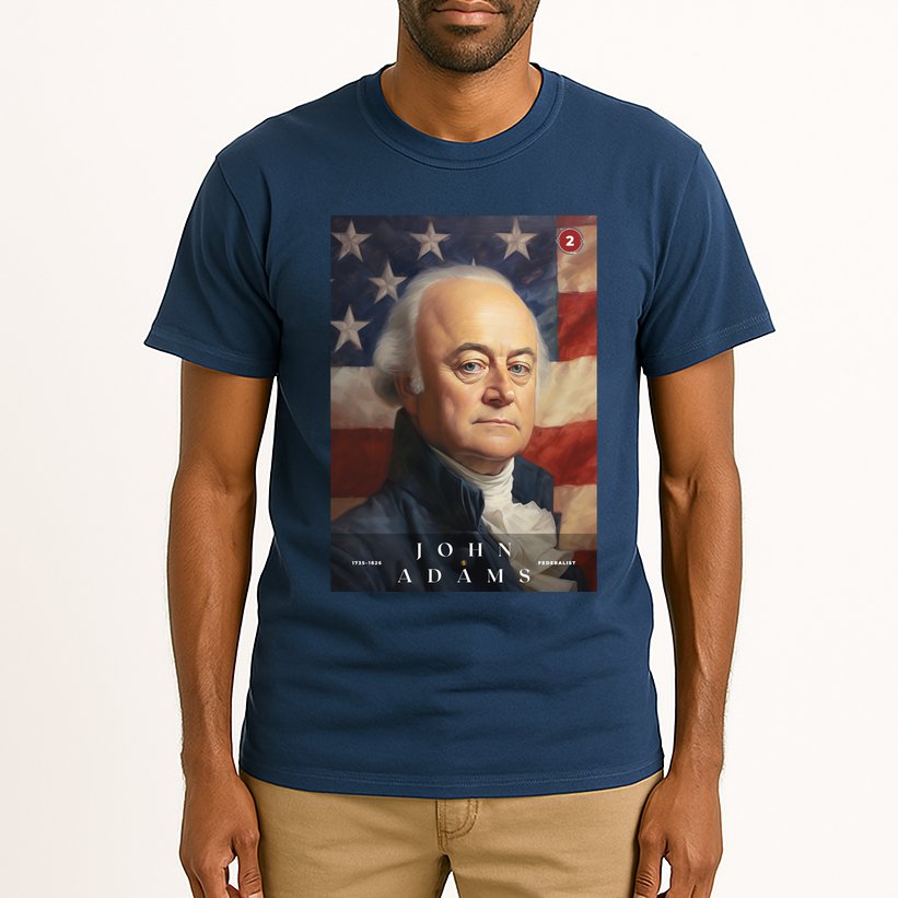 John Adams 2nd President Of The United States Portrait Tall T-Shirt