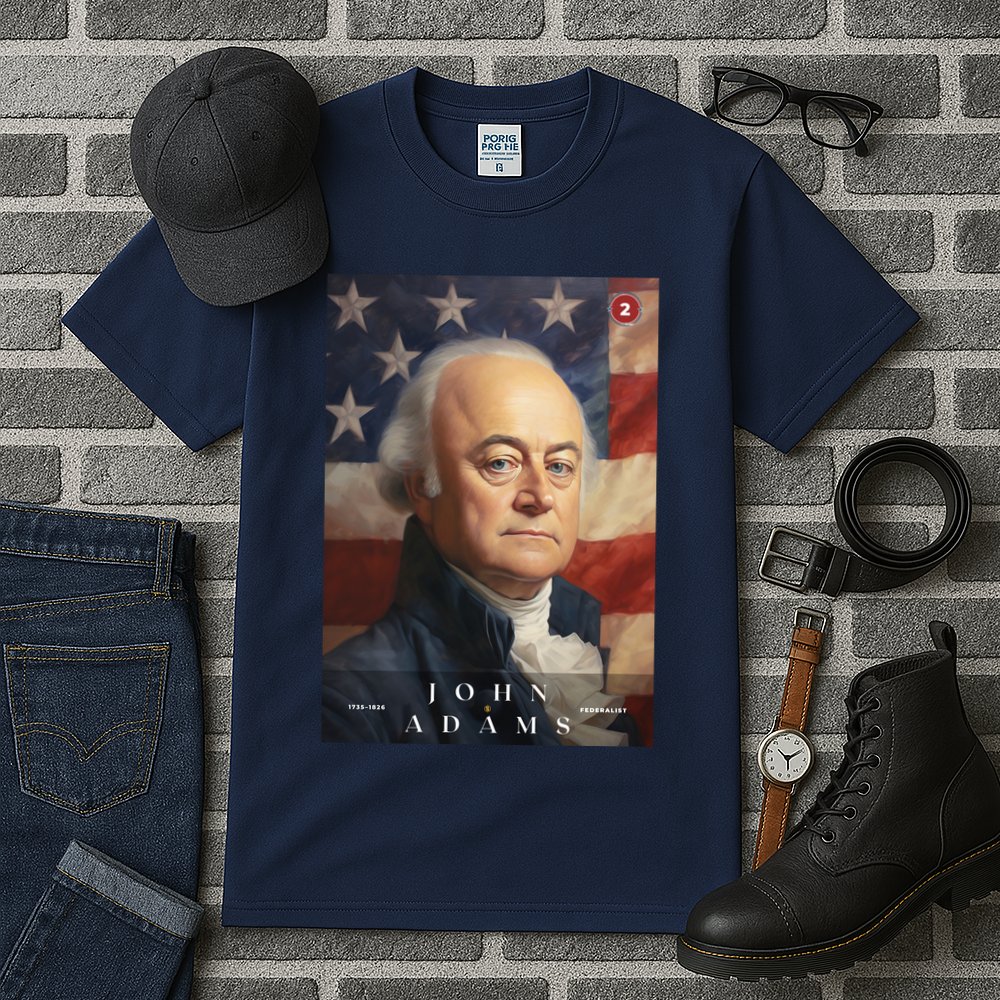 John Adams 2nd President Of The United States Portrait Tall T-Shirt