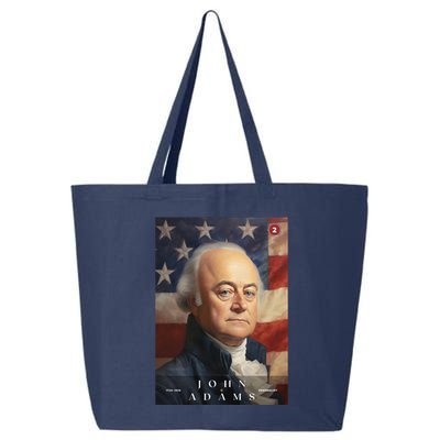John Adams 2nd President Of The United States Portrait 25L Jumbo Tote