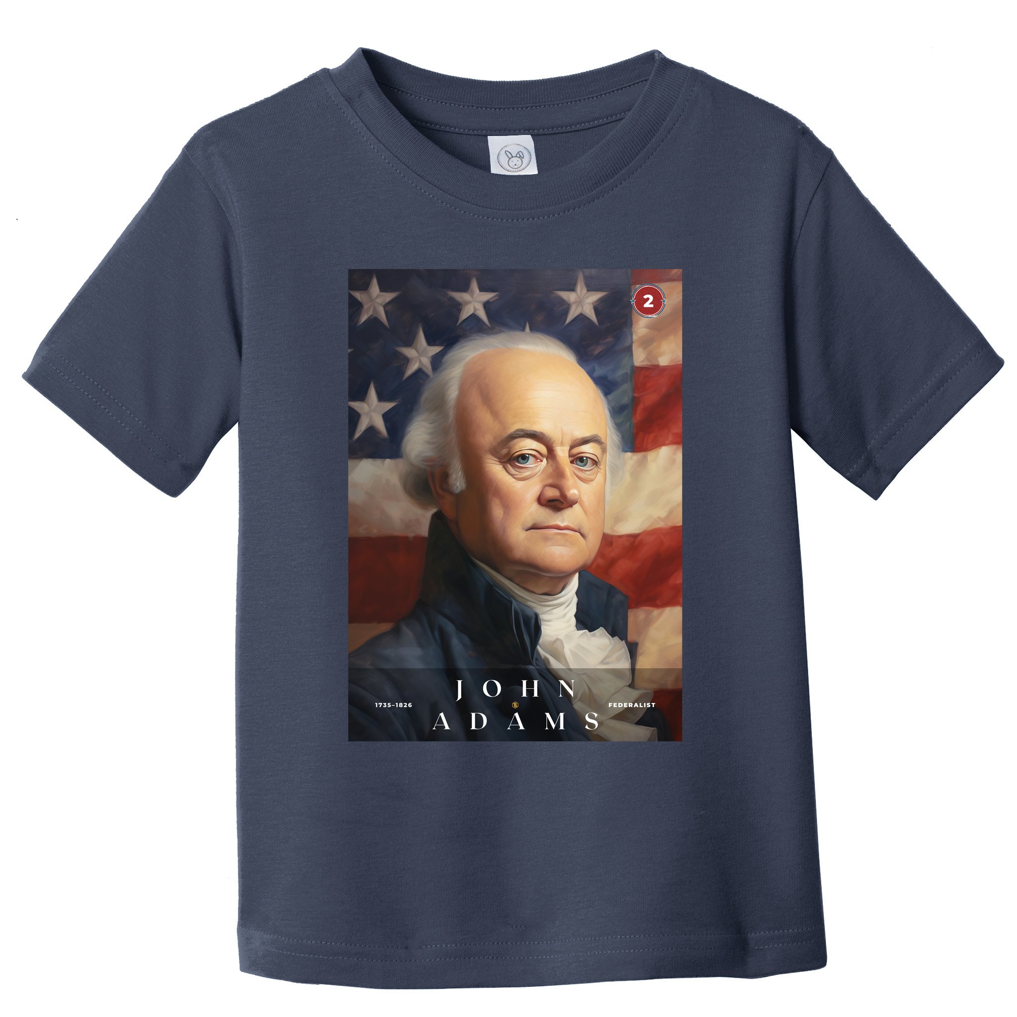 John Adams 2nd President Of The United States Portrait Toddler T-Shirt