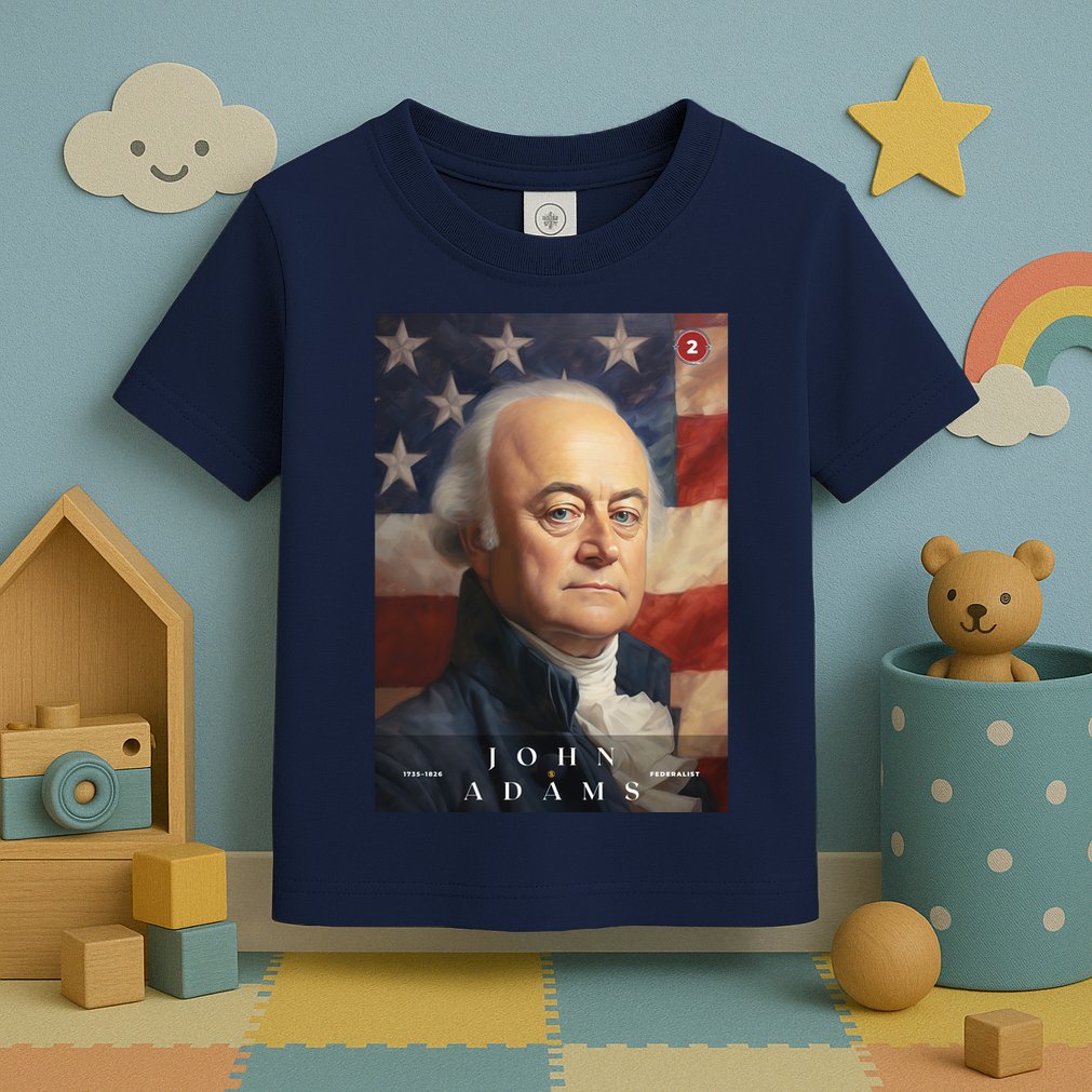John Adams 2nd President Of The United States Portrait Toddler T-Shirt
