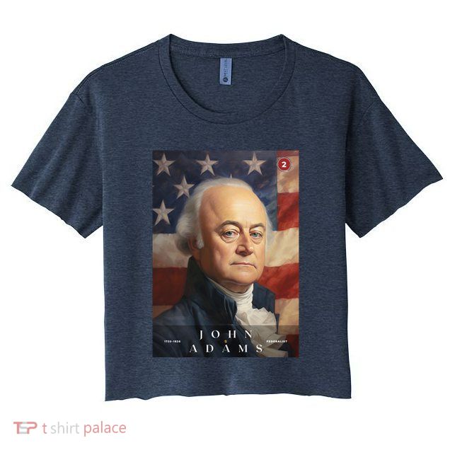 John Adams 2nd President Of The United States Portrait Crop Top