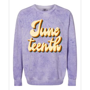 Juneteenth African American Pride Retro Colorblast Crewneck Sweatshirt