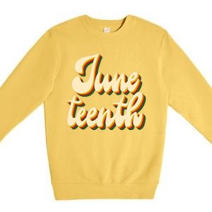 Juneteenth African American Pride Retro Premium Crewneck Sweatshirt