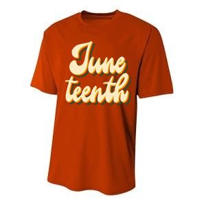 Juneteenth African American Pride Retro Performance Sprint T-Shirt